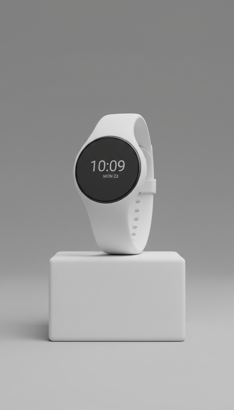 Smartwatch with cloud white ceramic